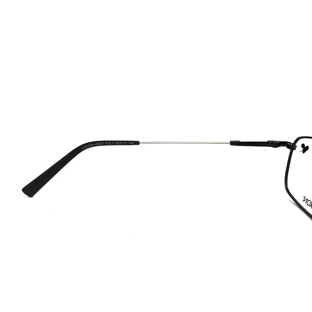 Flexon Eyeglasses Frames H6001 413 Midnight Navy Blue Silver Wire Rim 55-17-145